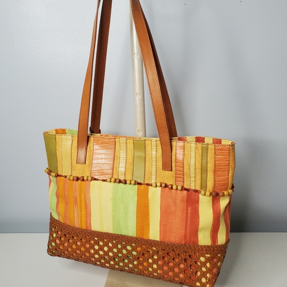 Sharif Multi Colored Stripe Shoulder Bag - Picture 7 of 7